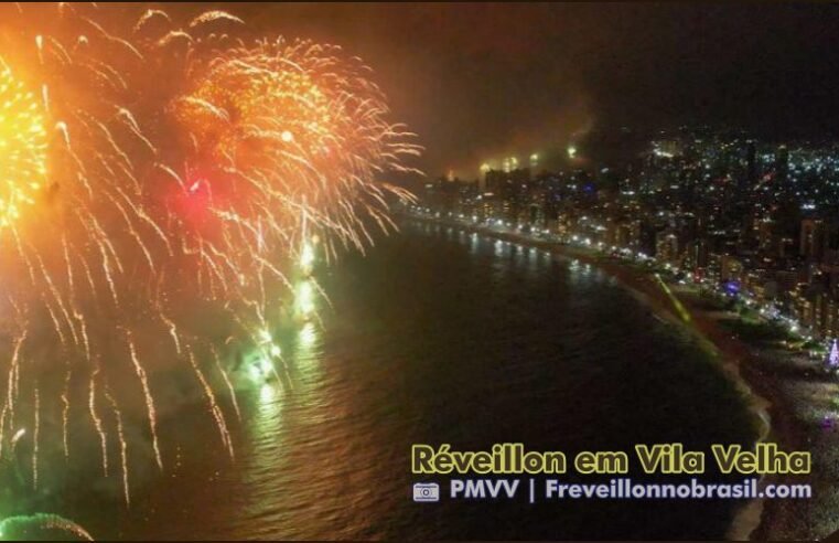 Vila Velha Réveillon 2025 no Espírito Santo : virada de ano terá 14 minutos de fogos, 8 torres com iluminação e DJ’s